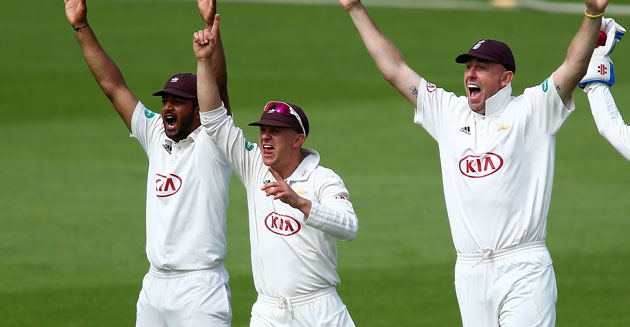 Surrey enter final day with nine wickets left