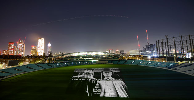 FA Cup celebrates 150th anniversary with Oval projection