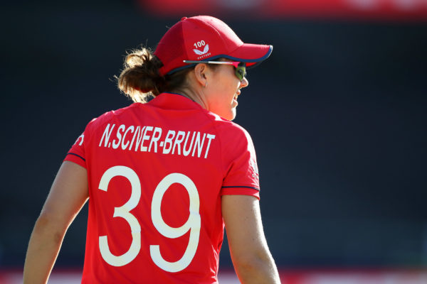 CAPE TOWN, SOUTH AFRICA - FEBRUARY 21: Nat Sciver-Brunt of England looks on during the ICC Women's T20 World Cup group B match between England and Pakistan at Newlands Stadium on February 21, 2023 in Cape Town, South Africa. (Photo by Jan Kruger-ICC/ICC via Getty Images)