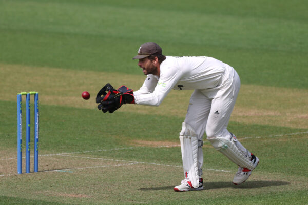 Surrey v Warwickshire - LV= Insurance County Championship LONDON, ENGLAND - JULY 25: Ben Foakes of Surrey during the LV= Insurance County Championship match between Surrey and Warwickshire at The Kia Oval on July 25, 2022 in London, England. (Photo by Charlie Crowhurst/Getty Images for Surrey CCC)