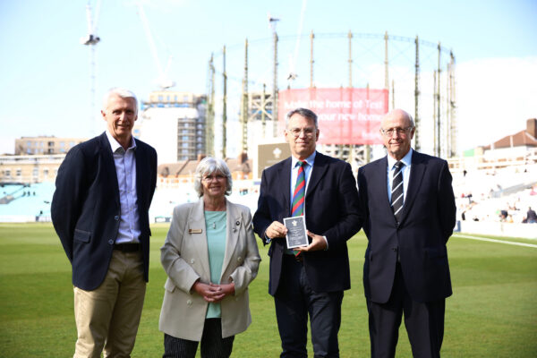 LONDON, ENGLAND - APRIL 15: Surrey milestone members during the LV= Insurance County Championship Division 1 match between Surrey and Hampshire at The Kia Oval on April 15, 2023 in London, England. (Photo by Ben Hoskins/Getty Images for Surrey CCC)