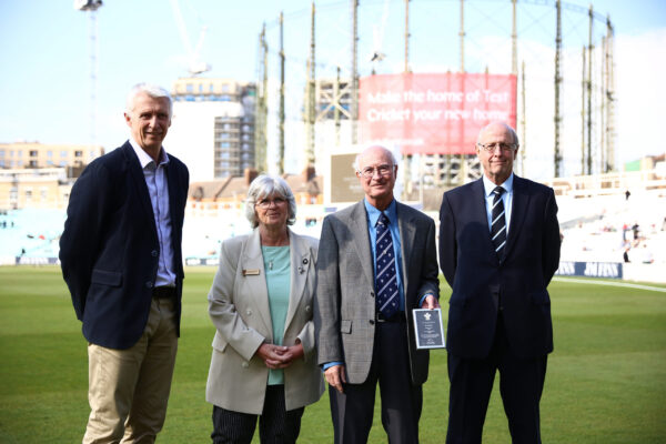 LONDON, ENGLAND - APRIL 15: Surrey milestone members during the LV= Insurance County Championship Division 1 match between Surrey and Hampshire at The Kia Oval on April 15, 2023 in London, England. (Photo by Ben Hoskins/Getty Images for Surrey CCC)