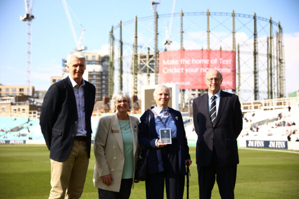 LONDON, ENGLAND - APRIL 15: Surrey milestone members during the LV= Insurance County Championship Division 1 match between Surrey and Hampshire at The Kia Oval on April 15, 2023 in London, England. (Photo by Ben Hoskins/Getty Images for Surrey CCC)