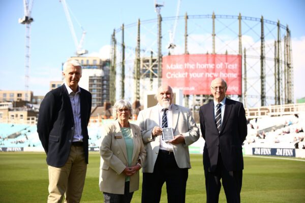 LONDON, ENGLAND - APRIL 15: Surrey milestone members during the LV= Insurance County Championship Division 1 match between Surrey and Hampshire at The Kia Oval on April 15, 2023 in London, England. (Photo by Ben Hoskins/Getty Images for Surrey CCC)