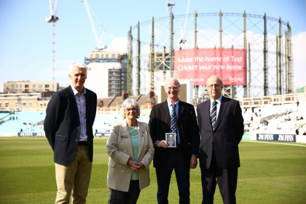 LONDON, ENGLAND - APRIL 15: Surrey milestone members during the LV= Insurance County Championship Division 1 match between Surrey and Hampshire at The Kia Oval on April 15, 2023 in London, England. (Photo by Ben Hoskins/Getty Images for Surrey CCC)