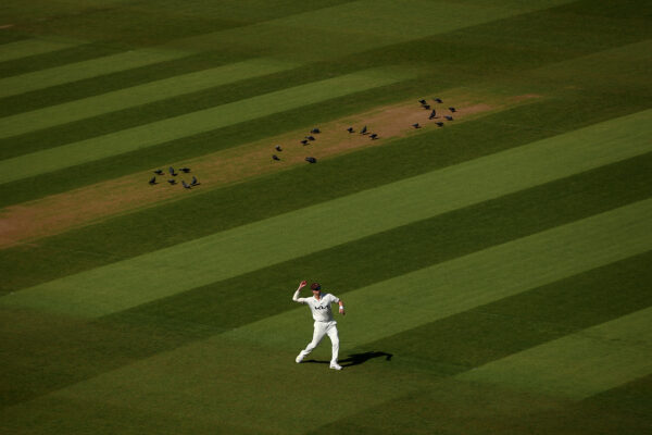 Surrey v Hampshire - LV= Insurance County Championship LONDON, ENGLAND - APRIL 13: Dan Worrall of Surrey in action during the LV= Insurance County Championship Division 1 match between Surrey and Hampshire at The Kia Oval on April 13, 2023 in London, England. (Photo by Ben Hoskins/Getty Images for Surrey CCC)