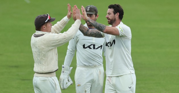 Surrey bowlers fire on rain affected day at Edgbaston