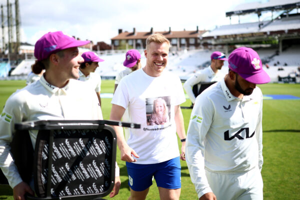 LONDON, ENGLAND - MAY 11: Matt Dunn of Surrey looks on head of the LV= Insurance County Championship Division 1 match between Surrey and Middlesex at The Kia Oval on May 11, 2023 in London, England. (Photo by Ben Hoskins/Getty Images for Surrey CCC)