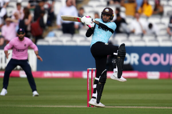 LONDON, ENGLAND - MAY 25: Sunil Narine of Surrey bats during the Vitality Blast match between Middlesex and Surrey at Lord's Cricket Ground on May 25, 2023 in London, England. (Photo by James Chance/Getty Images)