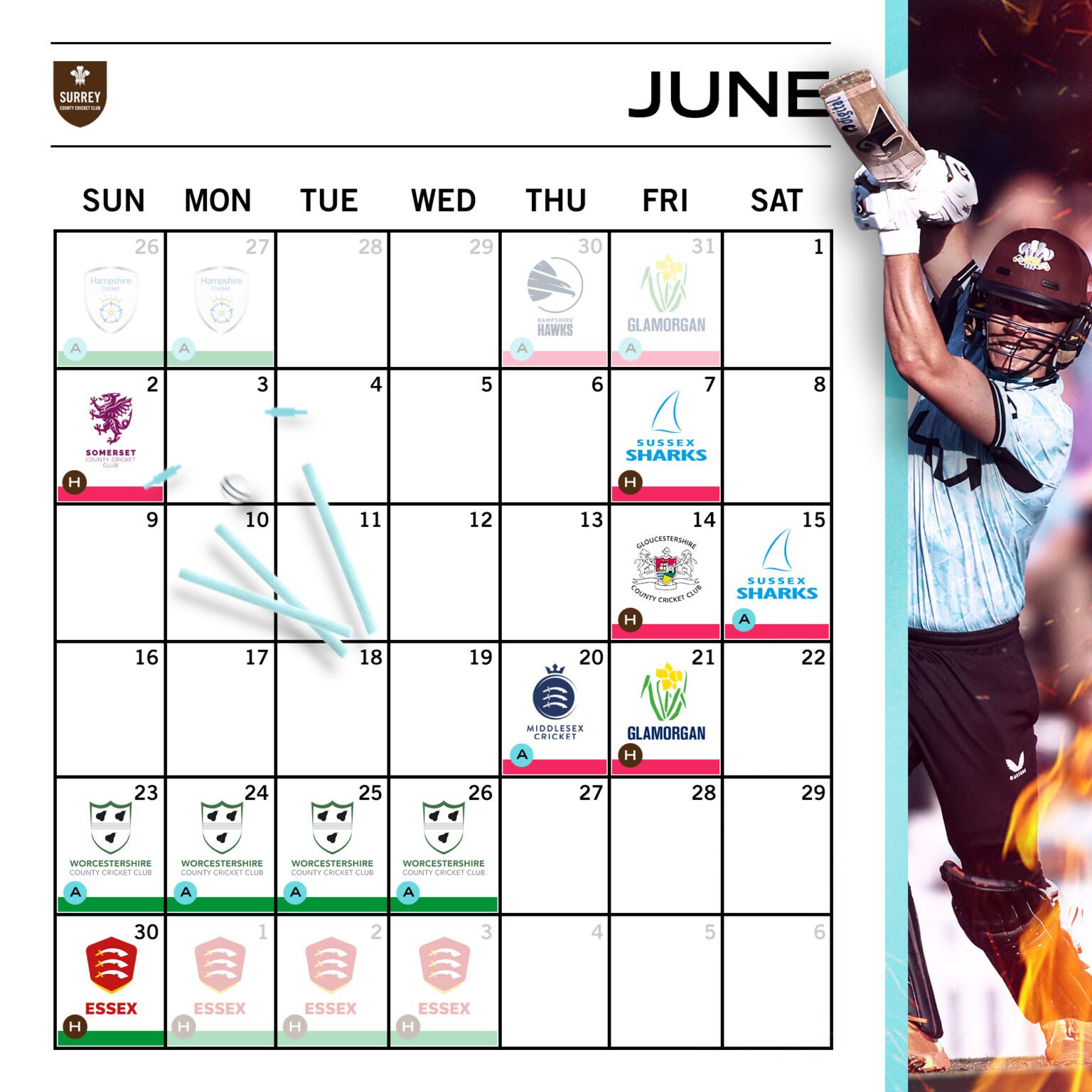 Surrey Men's 2024 fixtures announced Kia Oval