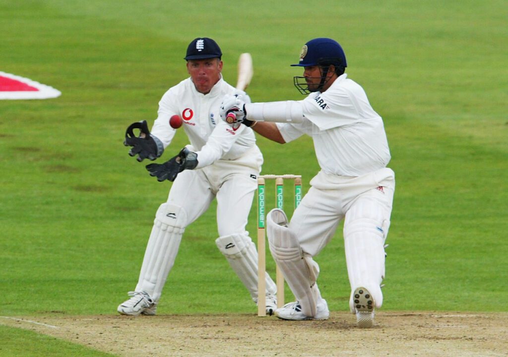 Sachin Tendulkar of India in action