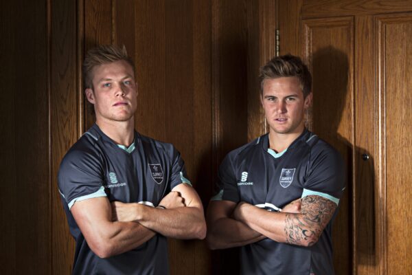 Cricket - Surrey CCC Photocall - Kia Oval Surrey's Matthew Dunn and Jason Roy (right)