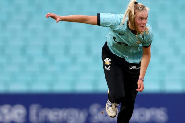 Surrey v Bears - Vitality Blast Women LONDON, ENGLAND - JULY 18: Alexa Stonehouse of Surrey during the Vitality Blast Women match between Surrey and Bears at The Kia Oval on July 18, 2025 in London, England. (Photo by Tom Dulat/Getty Images for Surrey CCC)
