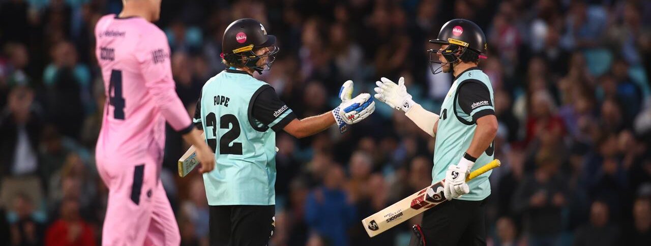 Unbeaten Pope half-century helps Surrey to derby victory
